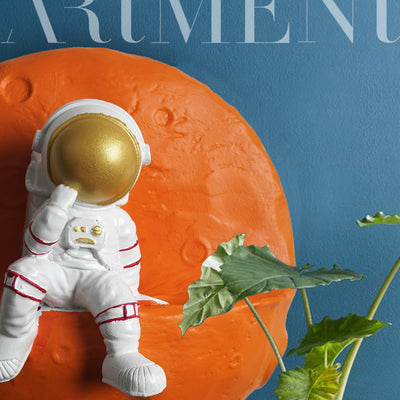 Modern Art Astronaut Landing On Moon Wall Decor