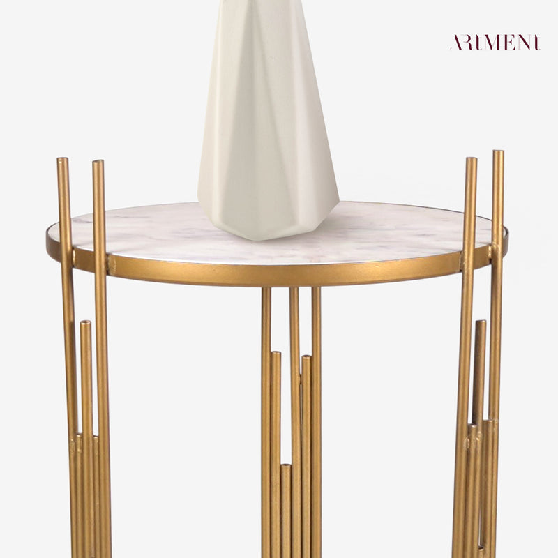 Modern Art Luxury Marble Side Table - The Artment