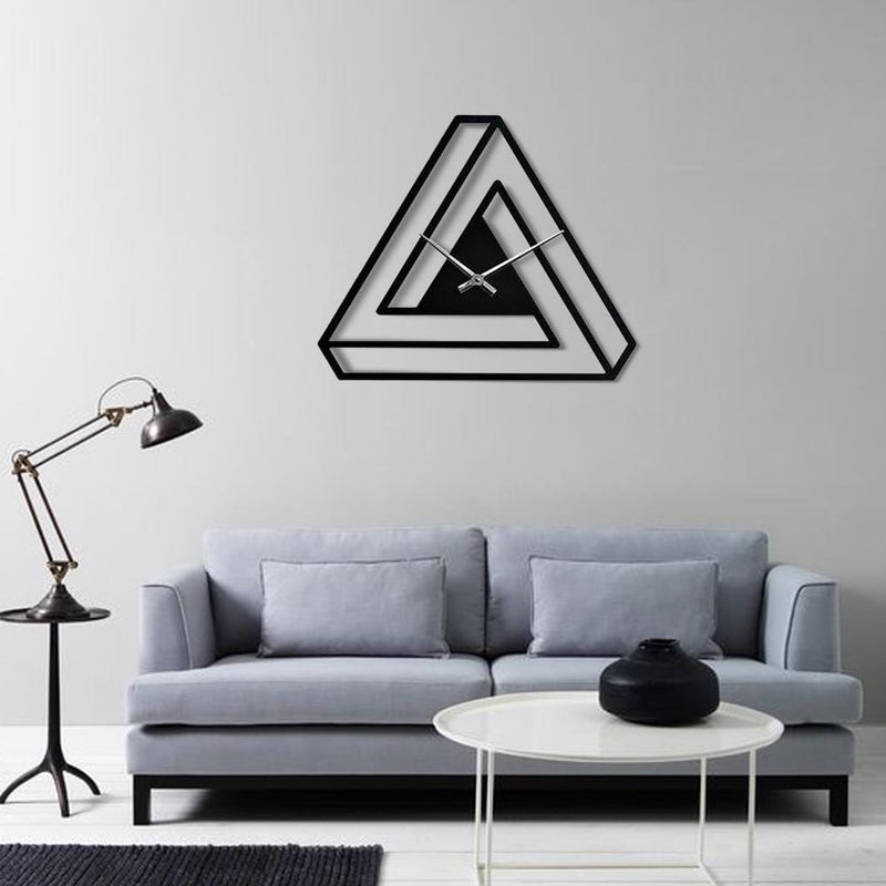 Minimalist Infinite Triangle Wall Clock - The Artment
