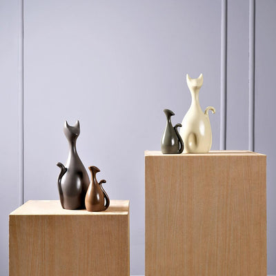 Modern Art Family of Cats Table Accents- The Artment