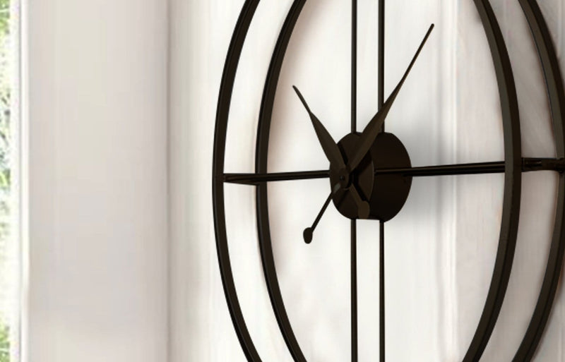 Scarlett Minimalist Wall Clock Black - The Artment