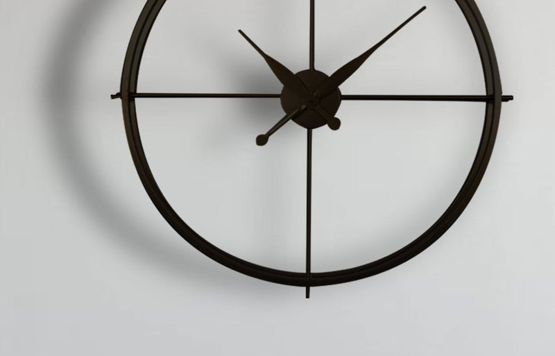 Scarlett Minimalist Wall Clock Black - The Artment