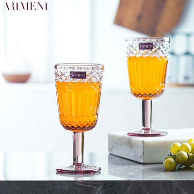 Abstract Refined Red Wine Goblets