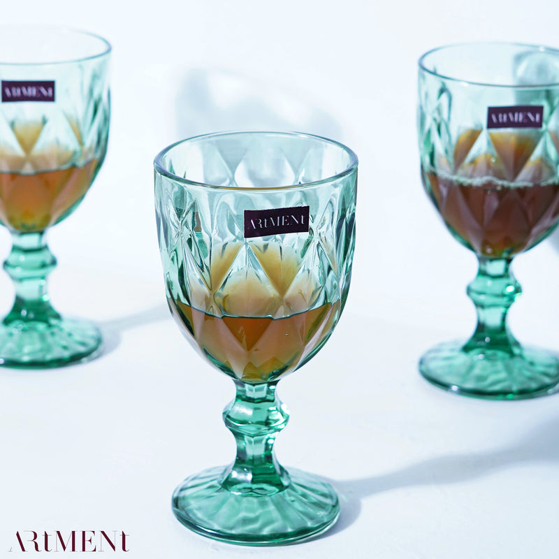 Checked Chalice Wine Goblets