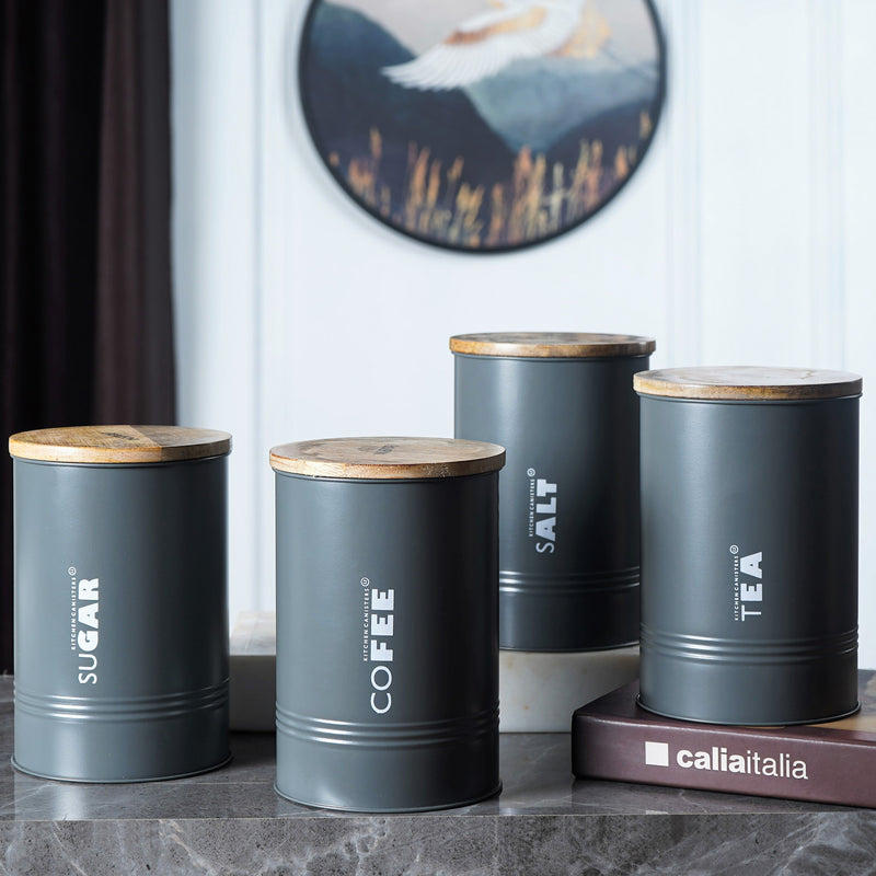 Artisan Canisters: Handcrafted Airtight Elegance for Your Pantry (Set of 4)