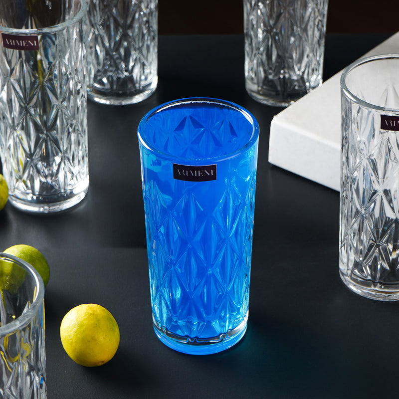 Elevated Etched Highball Glass
