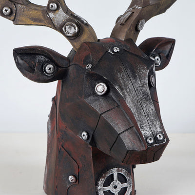 Mechanical Majesty Deer Head Statue