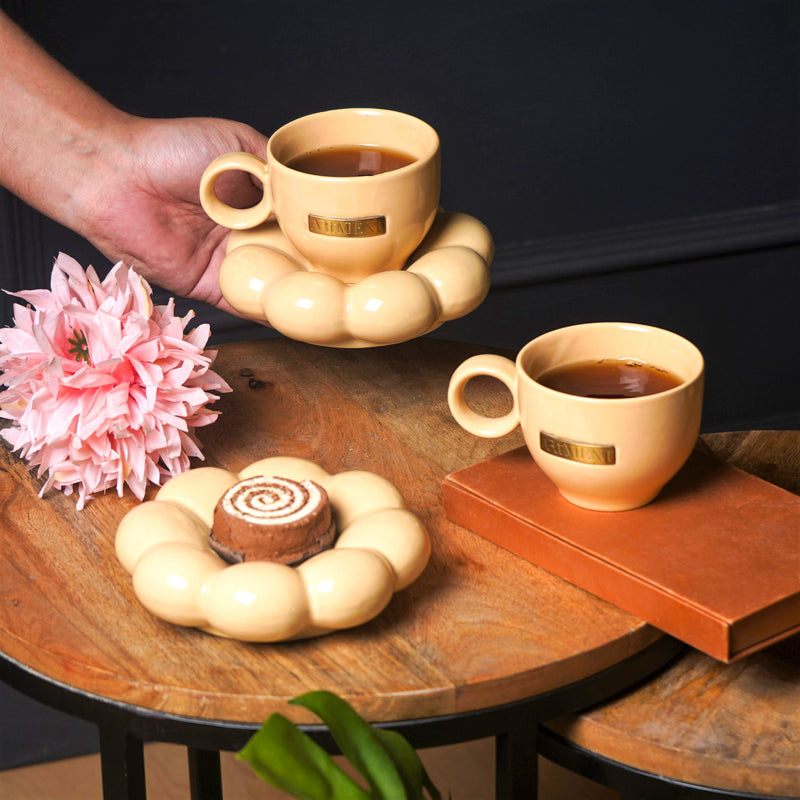 Light up your tea parties with our Sunflower Bloom Cup and Saucer