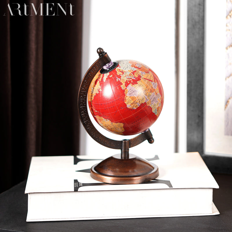 Modern Art Crimson Earth Globe
