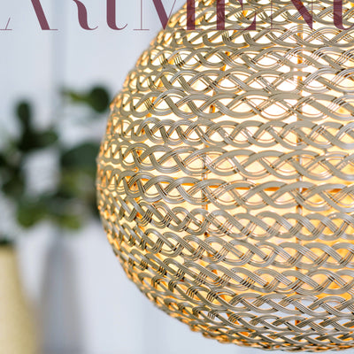 Golden Weave Nest Metal Pendant Lamp