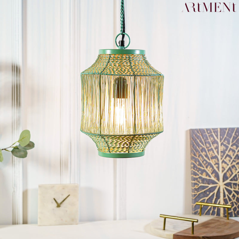 Aqua Luminance - Handcrafted Luxury Hanging Light