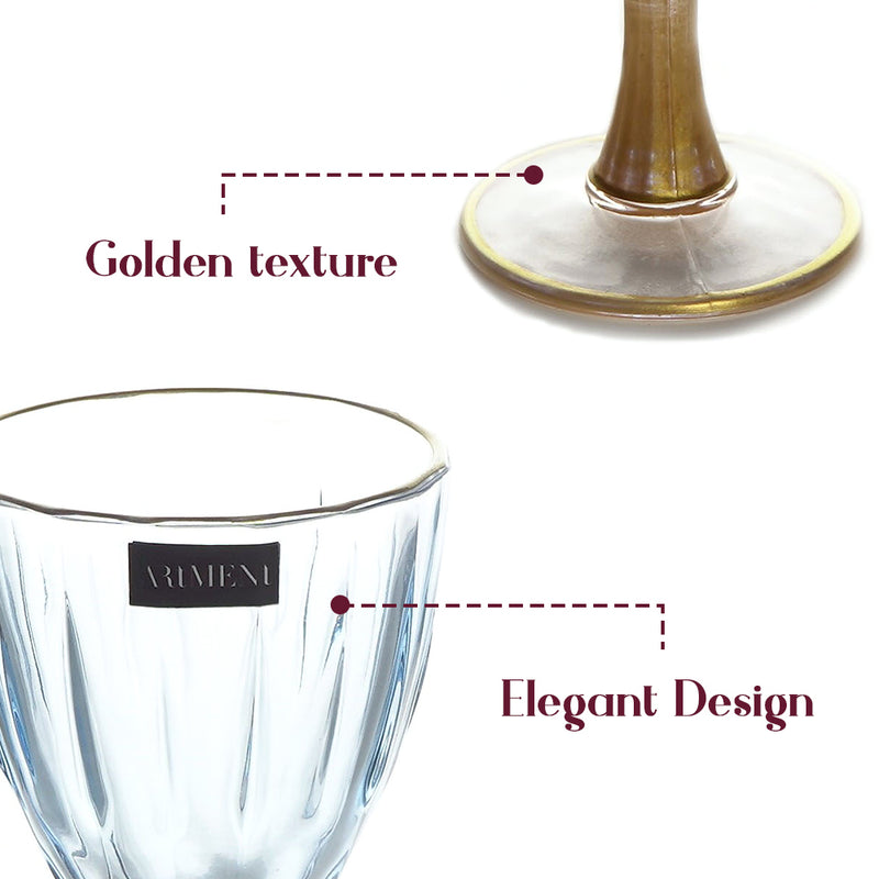 Impressionist Gold Stemmed Wine Glass