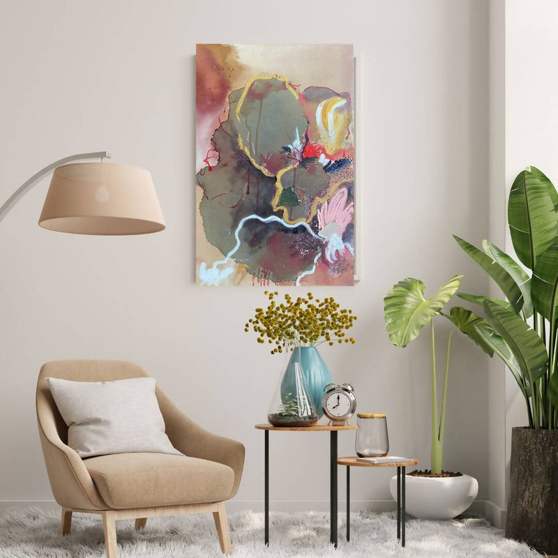 Abstract in Hues of Brown Canvas (Textured Finish)