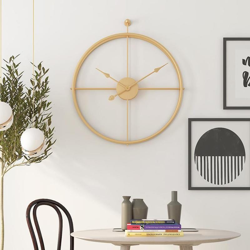 Golden Scarlett Minimalist Wall Clock - The Artment