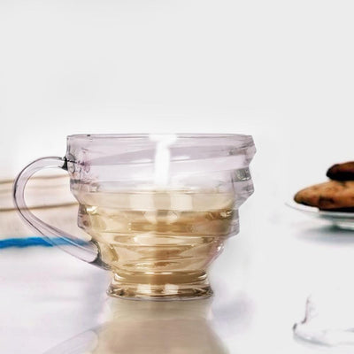 Minimalist Clear Crinkled Teacups