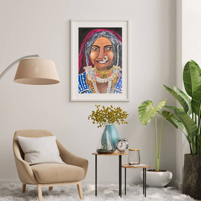 Tribal woman in Element Canvas (Matte Finish)