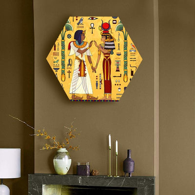 Egyptian Life Hexagonal Canvas (Matte Finish)