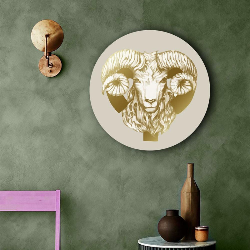 Courage in Golden Aries Canvas - The Artment