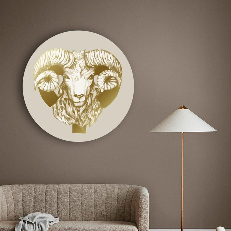 Courage in Golden Aries Canvas - The Artment