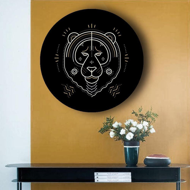 Black and Gold Zodiac Canvases - Leo - The Artment