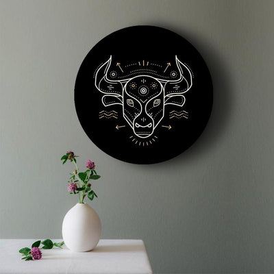 Black and Gold Zodiac Canvases - Taurus - The Artment