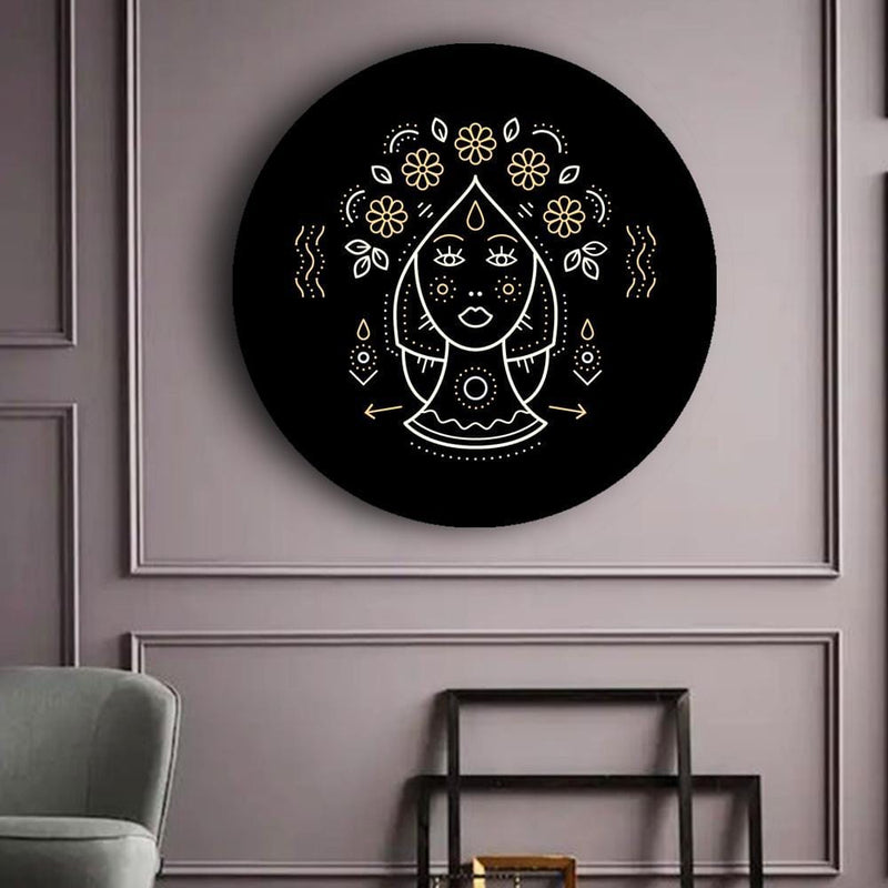 Black and Gold Zodiac Canvases - Virgo - The Artment